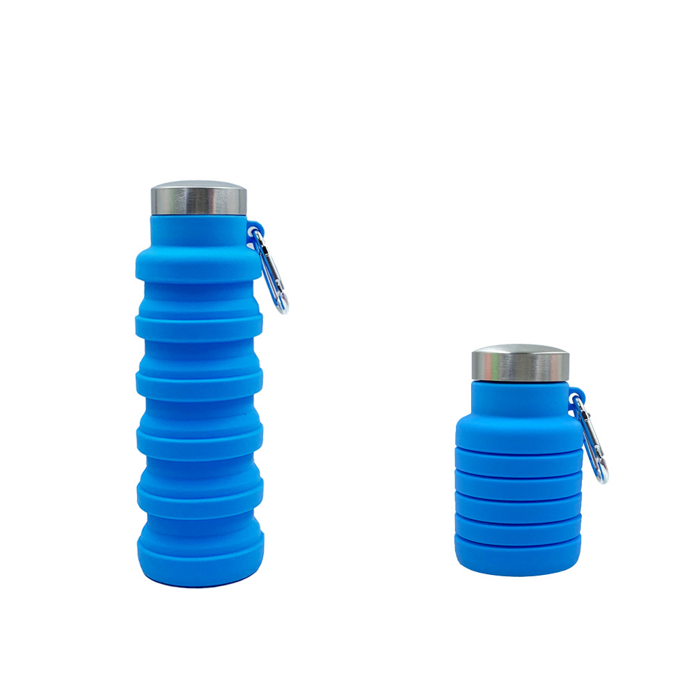 Silicone beverage folding water bottle, outdoor cycling sports portable water bottle, small-capacity children's telescopic cup, cola bottle Specification drawing