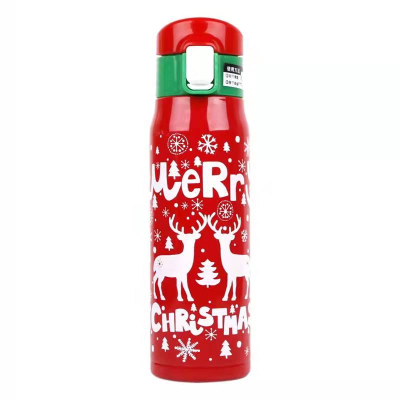 The 304 stainless steel portable insulated cup for Christmas is a creative gift and a business office water cup that can be printed with a LOGO Item Picture