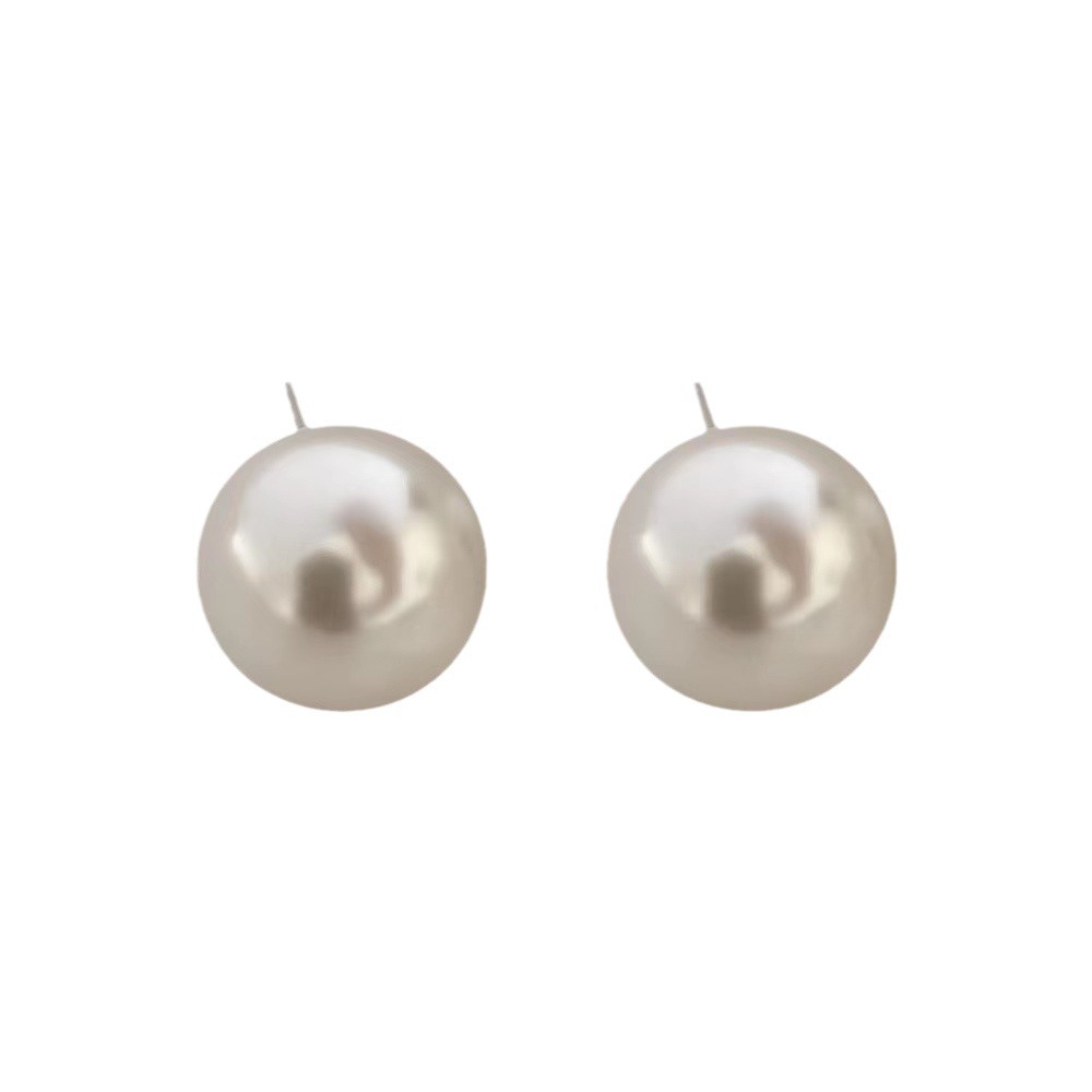 925 Silver Needle Shijia Pearl Earrings, Korean niche high-end earrings, versatile for commuting, high-quality earrings wholesale Item Picture
