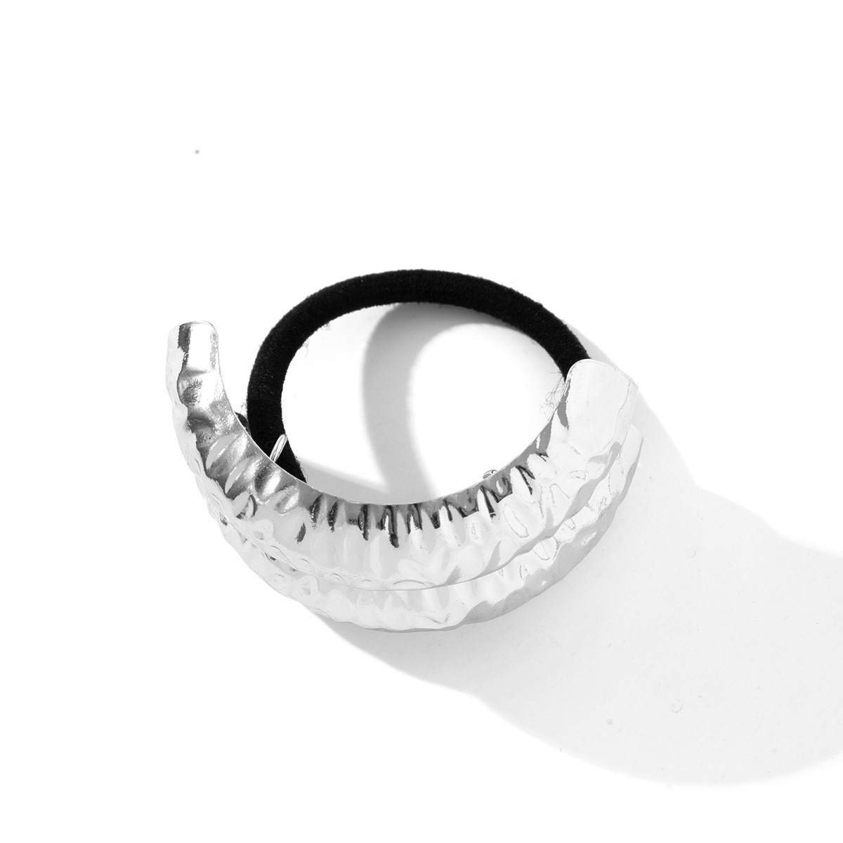 New cross-border hair clips from Europe and America, personalized alloy glossy hair ties, simple color retention, wear-resistant leather bands, hair ties, and hair accessories for women Item Picture