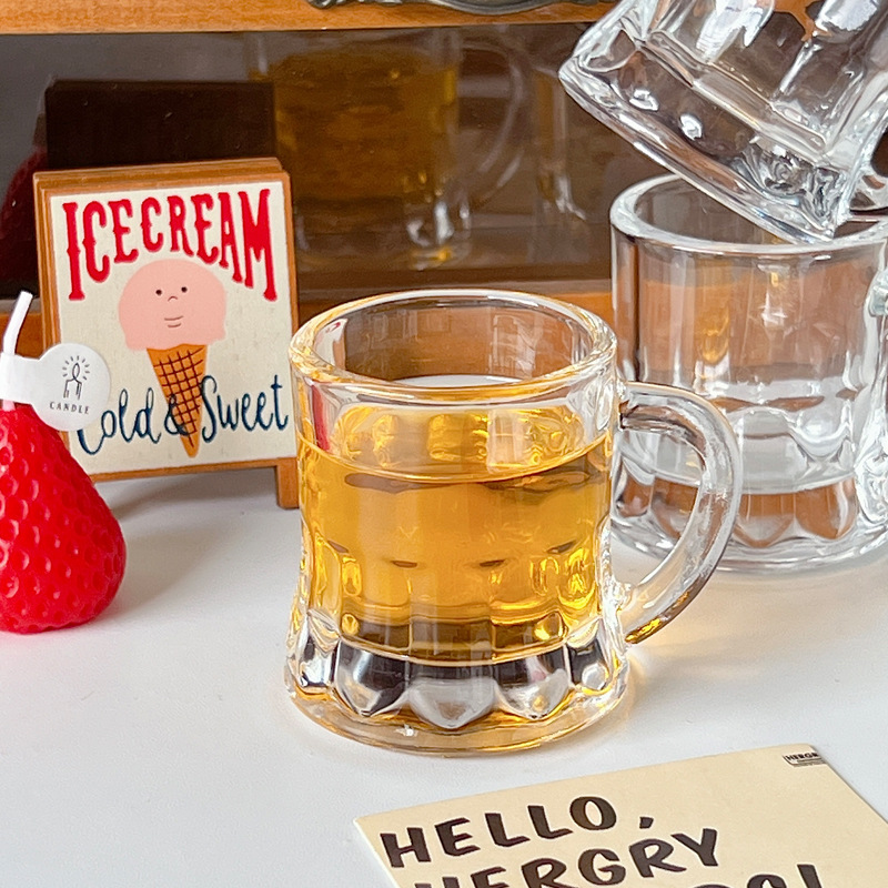 Bolimei Korean InS-style glass sake wine glasses, mini wine glasses, fruit wine glasses, home glass cups, spirits sake wine glasses Application Scenario