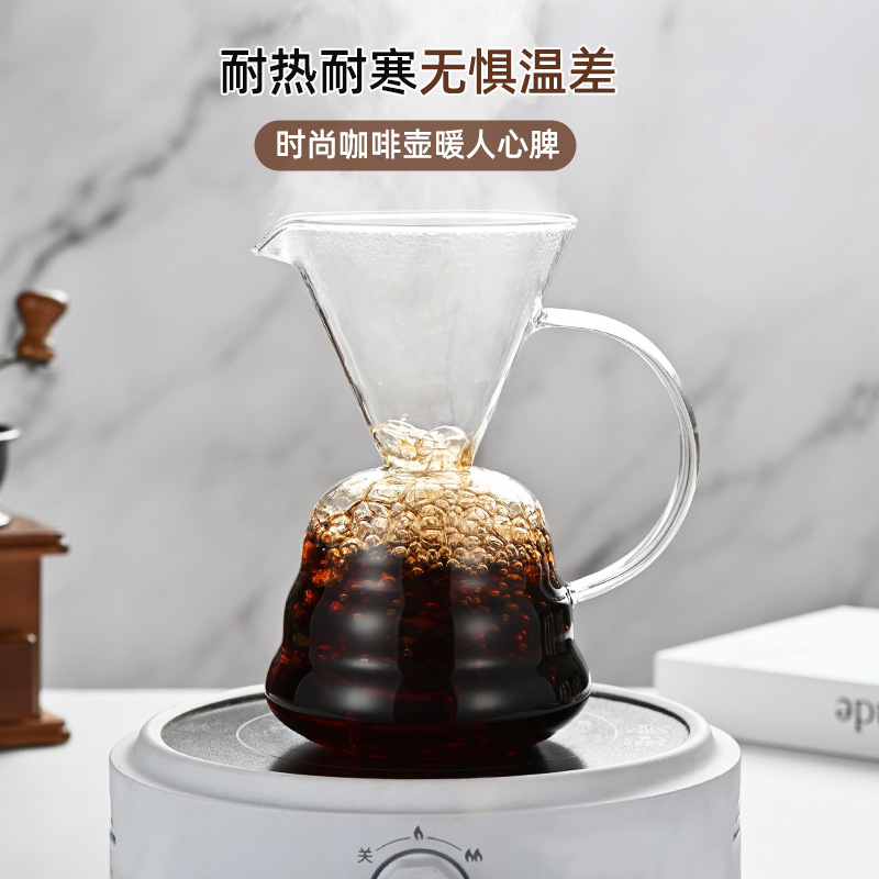 Hand-brewed coffee pot set, coffee equipment filter, extraction filter cup, home complete set of sharing pot coffee sets Application Scenario
