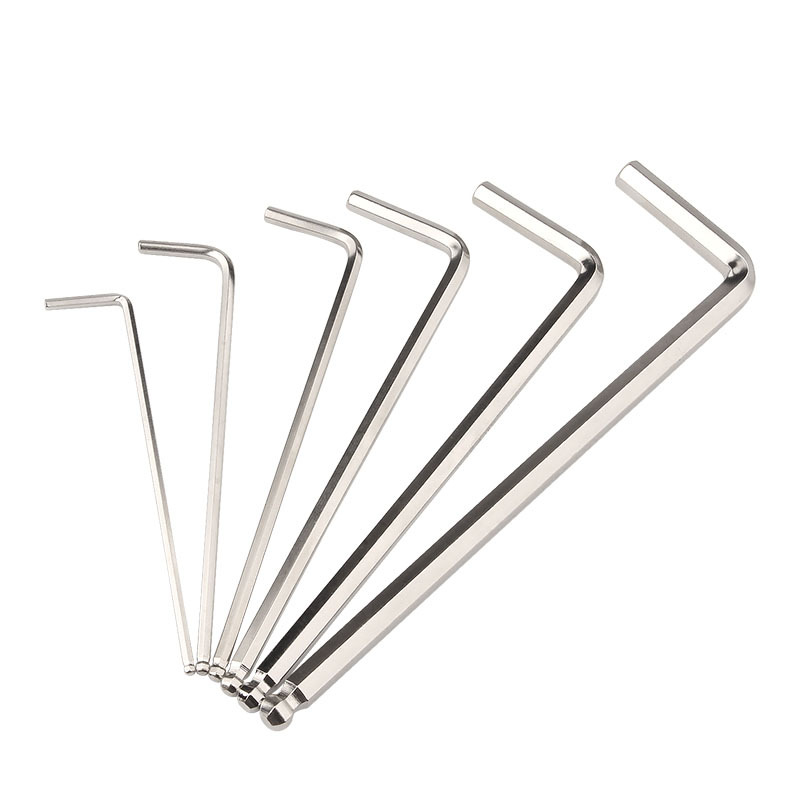 45# steel nickel-plated/black high-strength hexagon key flat-head wrench, high-strength Allen L-shaped wrench details Picture