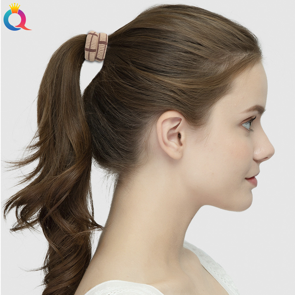 Qiyue Korean towel band, thick rubber band, high elasticity, seamless, simple hair band, bun hair rope, Yiwu accessories Specification drawing