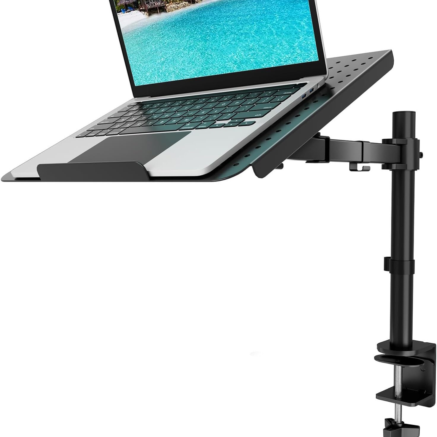 Laptop stand, heat sink, rotatable height, height-adjustable display base, standing office tray, universal direction