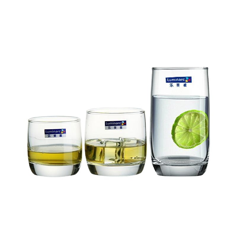 Lemeiya transparent glass cups, home drinking cups, juice cups, living room cups, vineyard straight cups, 6 pieces each Item Picture