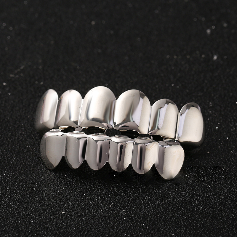 European and American ins hip-hop niche gold-plated dentures, smooth surface, funny and alternative decoration, party big gold teeth trend wholesale details Picture