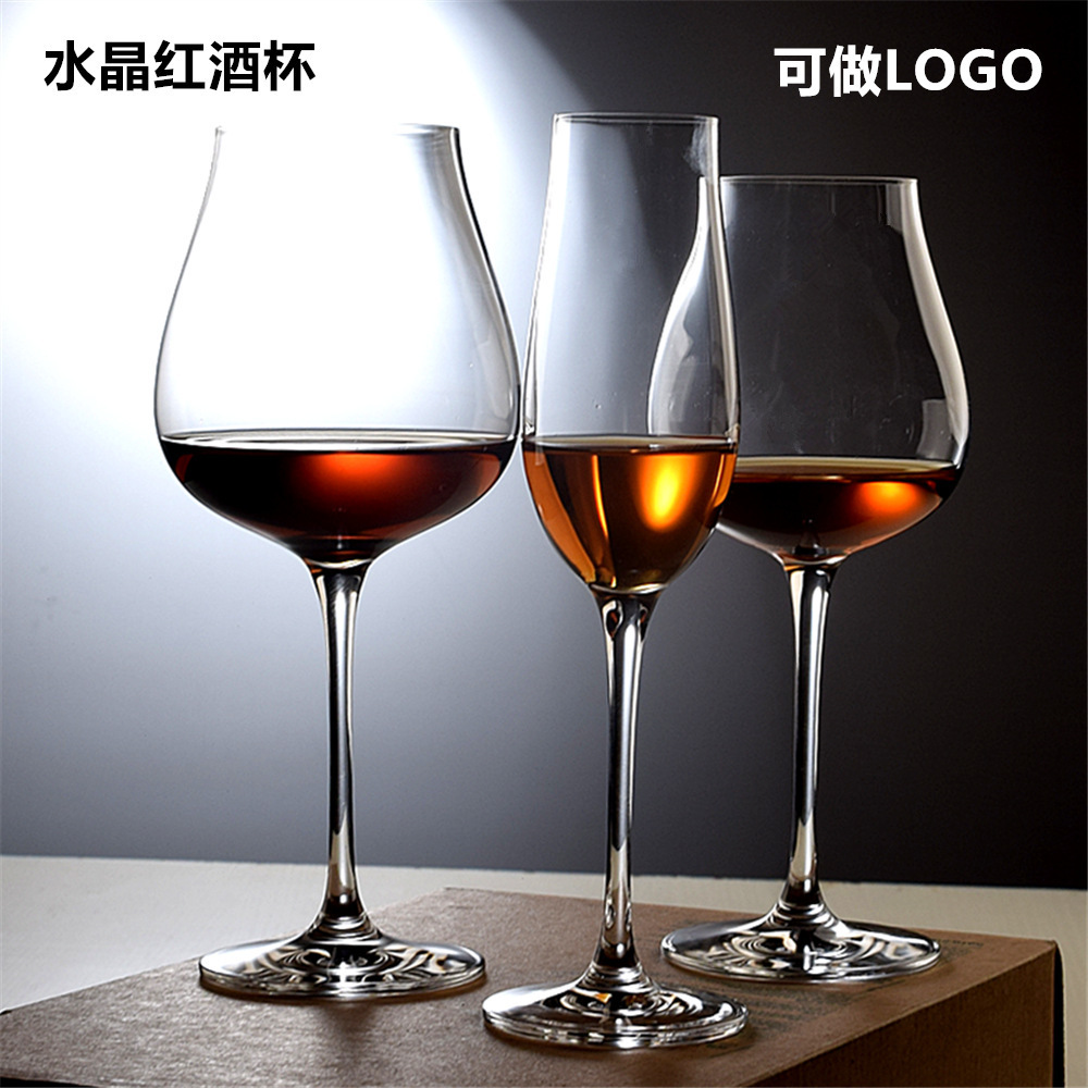 Crystal glass red wine glasses, tulip tall glasses, wine sets, home wine glass sets, wine glasses, European large-bellied glasses full figure