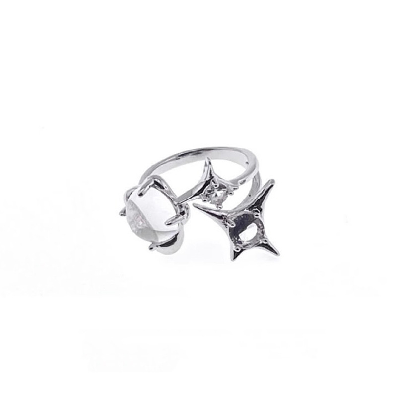 High-end moonstone starlight sparkling diamond open ring bracelet, a niche design for women, with a unique style and fashionable charm. Trendy bracelet Application Scenario
