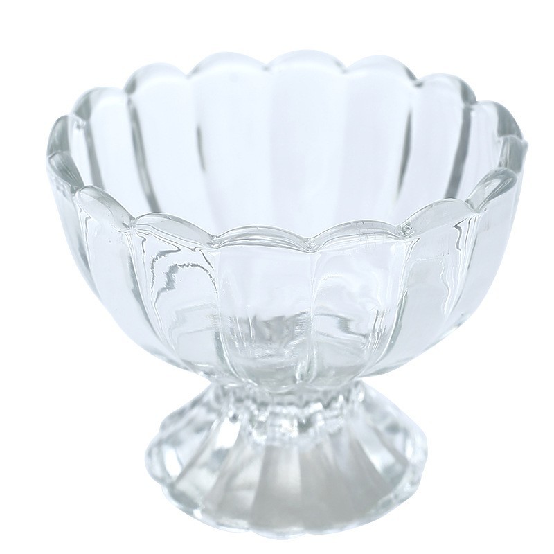 Lotus Breakfast cup Thickened glass juice milk oat home high appearance level fruit salad ice cream mixing cup Item Picture