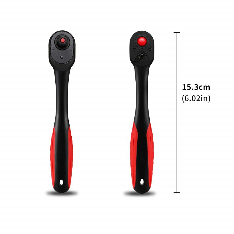 Cross-border best-selling 3-piece set of 72-tooth curved handle ratchet wrenches, large, medium and small flying bidirectional quick socket ratchet wrenches undefined