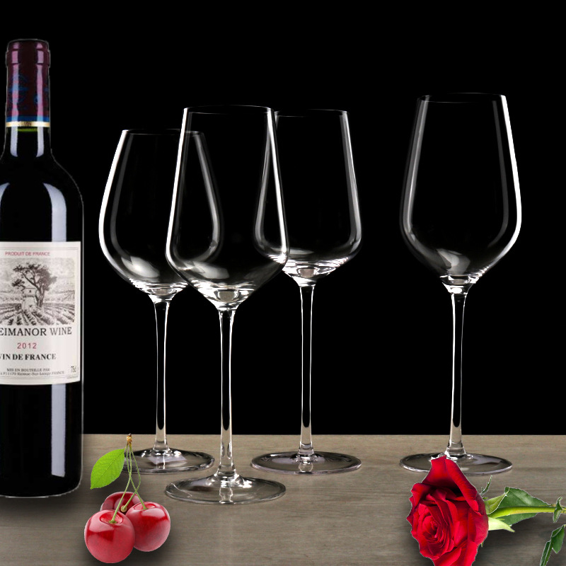 Crystal red wine glass, highball glass, Bordeaux red wine glass, cold-cut one-piece formed wine glass manufacturer full figure