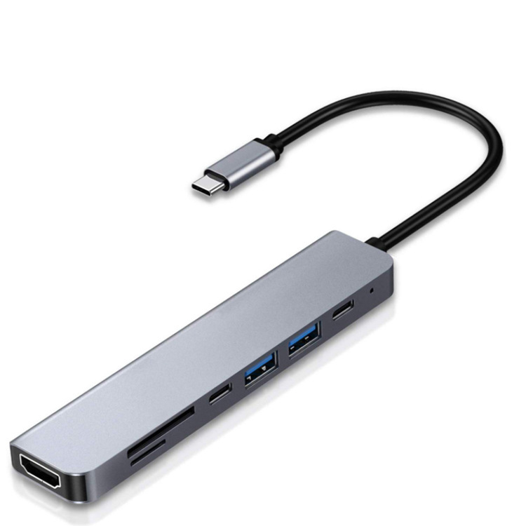 Type-c 7-in-1 docking station, multi-functional mobile phone, laptop, USB Hub, high-definition HDMI, 4K hub Item Picture