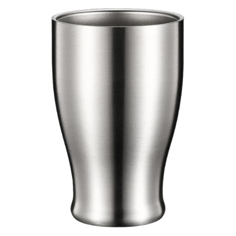 304 stainless steel double-layer water cup, Korean beer mug, coffee cup, children's cup, restaurant golden beverage cup Item Picture