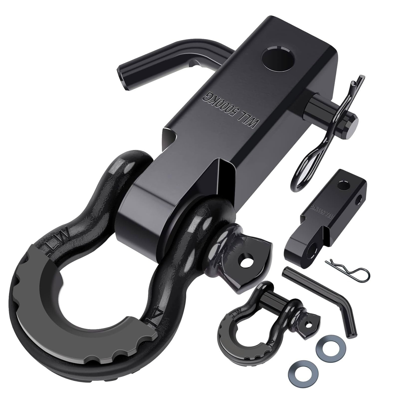 Cross-border best-selling trailer arm, auto parts, trailer magic tool, trailer shackle, solid trailer device, carbon steel trailer arm, black Item Picture