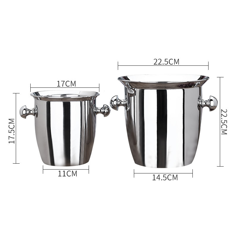 Cross-border foreign trade stainless steel ice barrels, champagne barrels, commercial bar ice cubes barrels, chilled beer barrels, thickened ice red wine barrels Application Scenario
