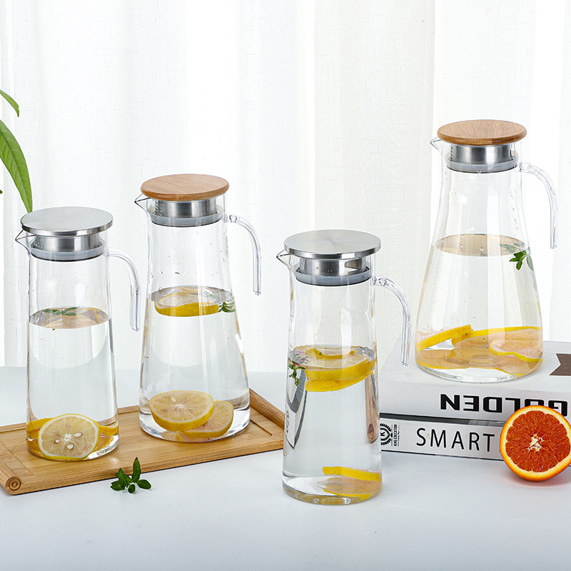 Acrylic binding pot, plastic juice pot, cold water pot, restaurant and bar beverage pot, binding pot, high-temperature resistant and explosion-proof lemon pot Specification drawing