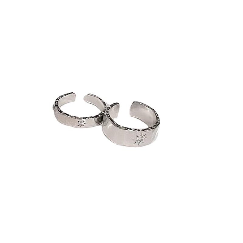New irregular star-tipped zircon open ring for women, simple, fashionable, individual and niche couple rings, versatile rings Item Picture
