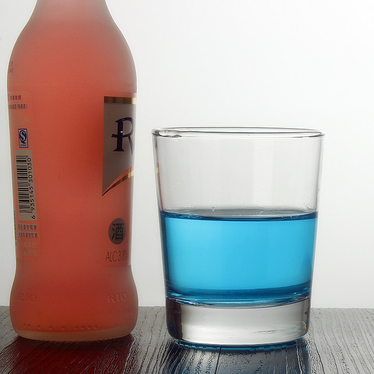 Whisky wine glass, round, straight, thick-bottomed glass, mouthwash cup, water glass details Picture