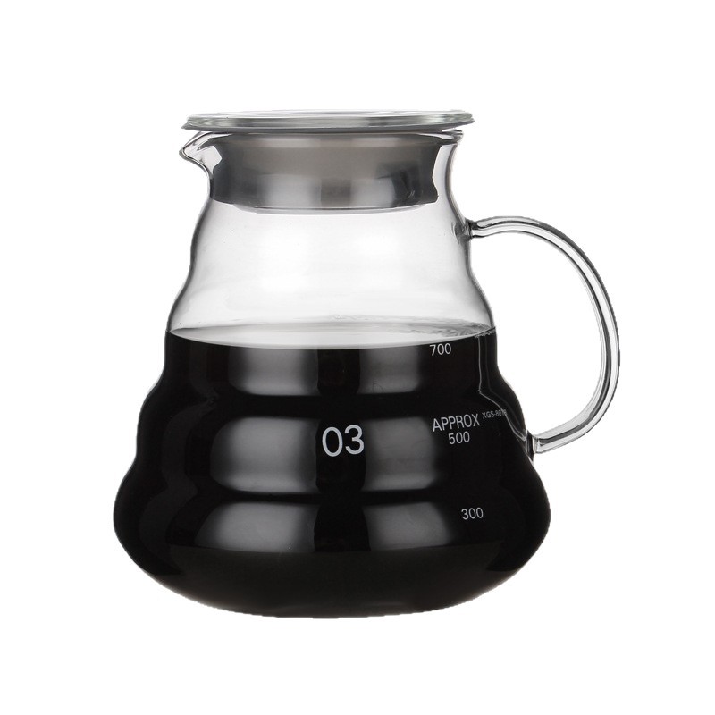 Cloud pot manufacturer wholesale high borosilicate transparent glass filter hand-brewed coffee cloud pot coffee sharing pot set Application Scenario