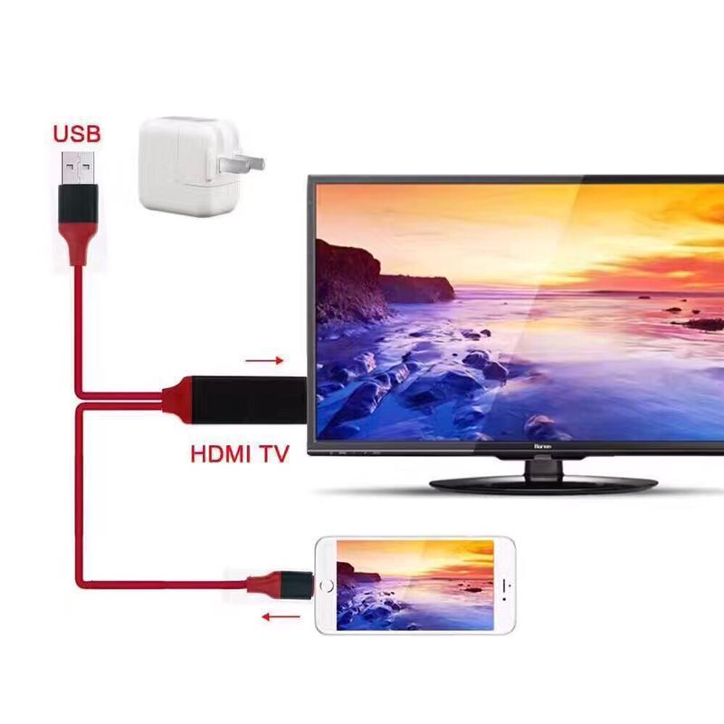 The light-ning to hdmi screen projection adapter cable is suitable for converting iphones to high-definition TV screens Application Scenario