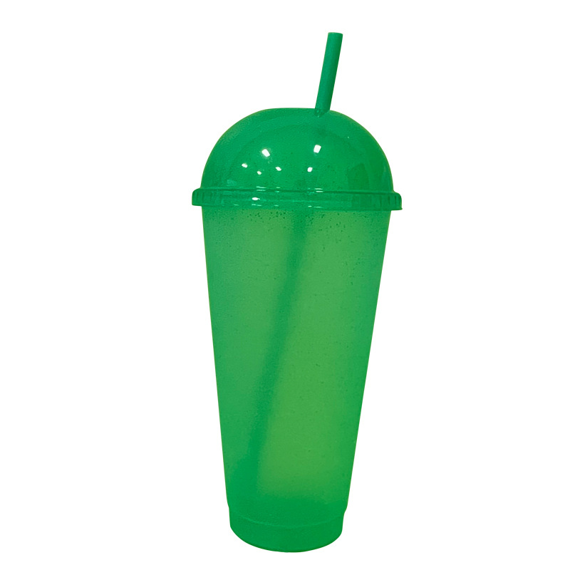 Customized cross-border water cup, plastic cup arch cover, glitter pp plastic straw cup for both men and women, 710ml in stock for wholesale Item Picture