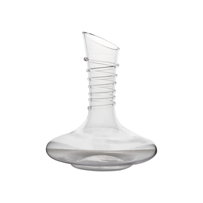 New wire-wound handcrafted crystal red wine decanter, wine dispenser, creative handle slanted decanter, quick decanter Item Picture