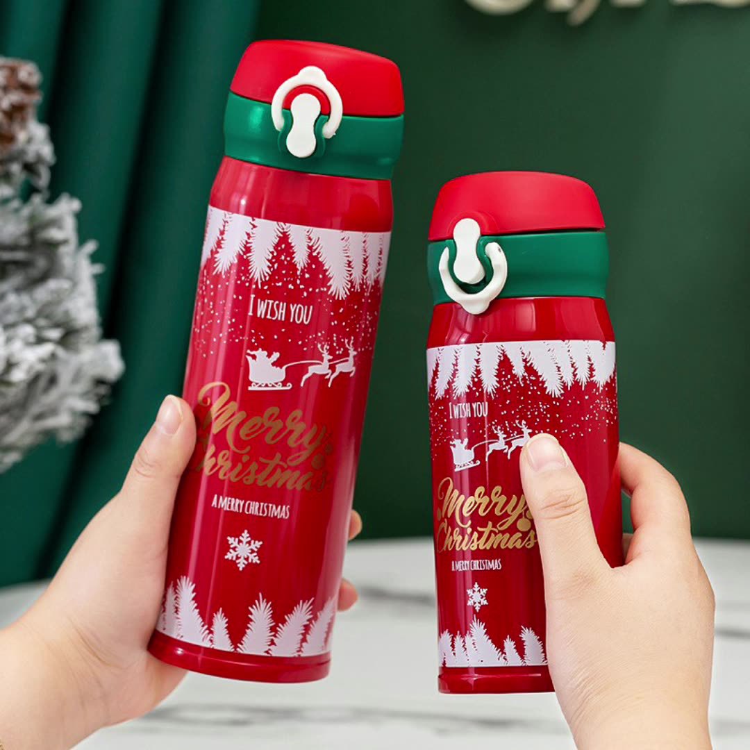 Christmas gift insulated cups, New Year festival gifts, festive wedding cups, stainless steel insulated cups processing and customization full figure