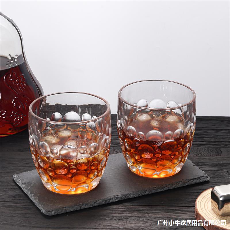 European-style hand-painted polka dot glass cups with high appearance standards, beaded and painted glass cups, household foreign wine glasses, whisky glasses, bar cups Application Scenario