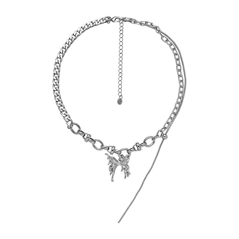 Original butterfly pendant necklace for women's spring 2024, a niche design with a high-end collarbone chain accessory Item Picture