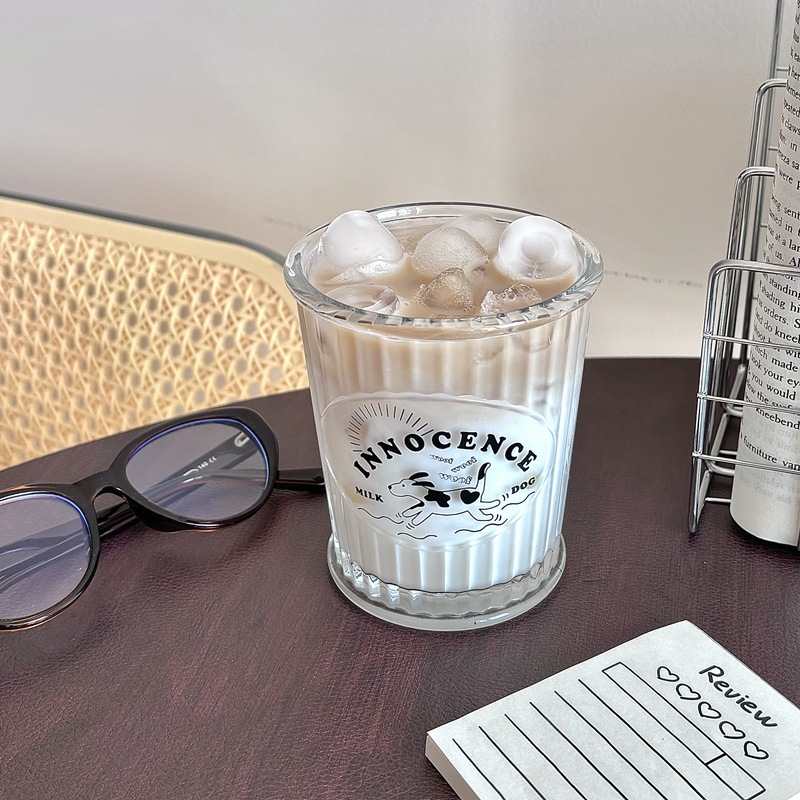 Homemade niche glass cups, single dog cold brew coffee cups, couple water cups, teenage girl breakfast cups, milk cups full figure