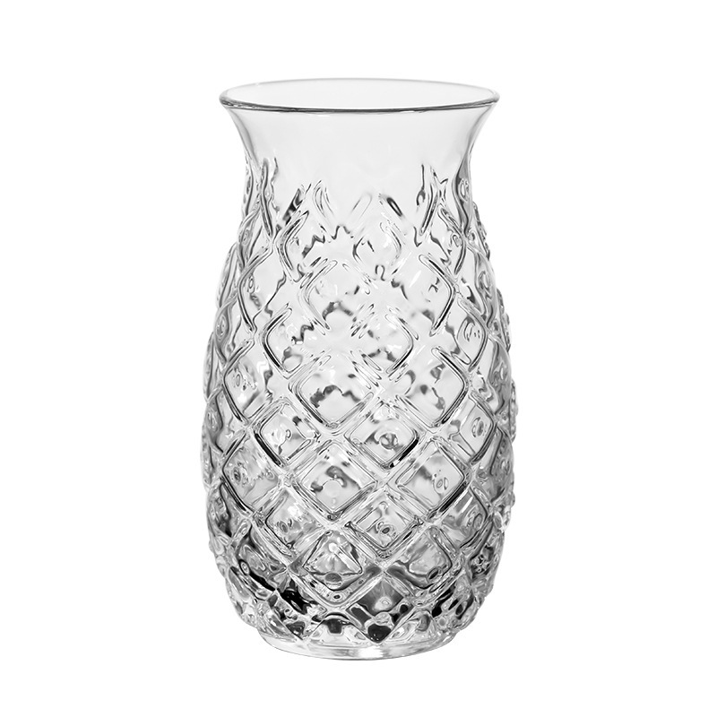 Bar water cups, popular pineapple single-layer creative embossed cocktail cups, juice cups, glass cups, mini cocktails Item Picture