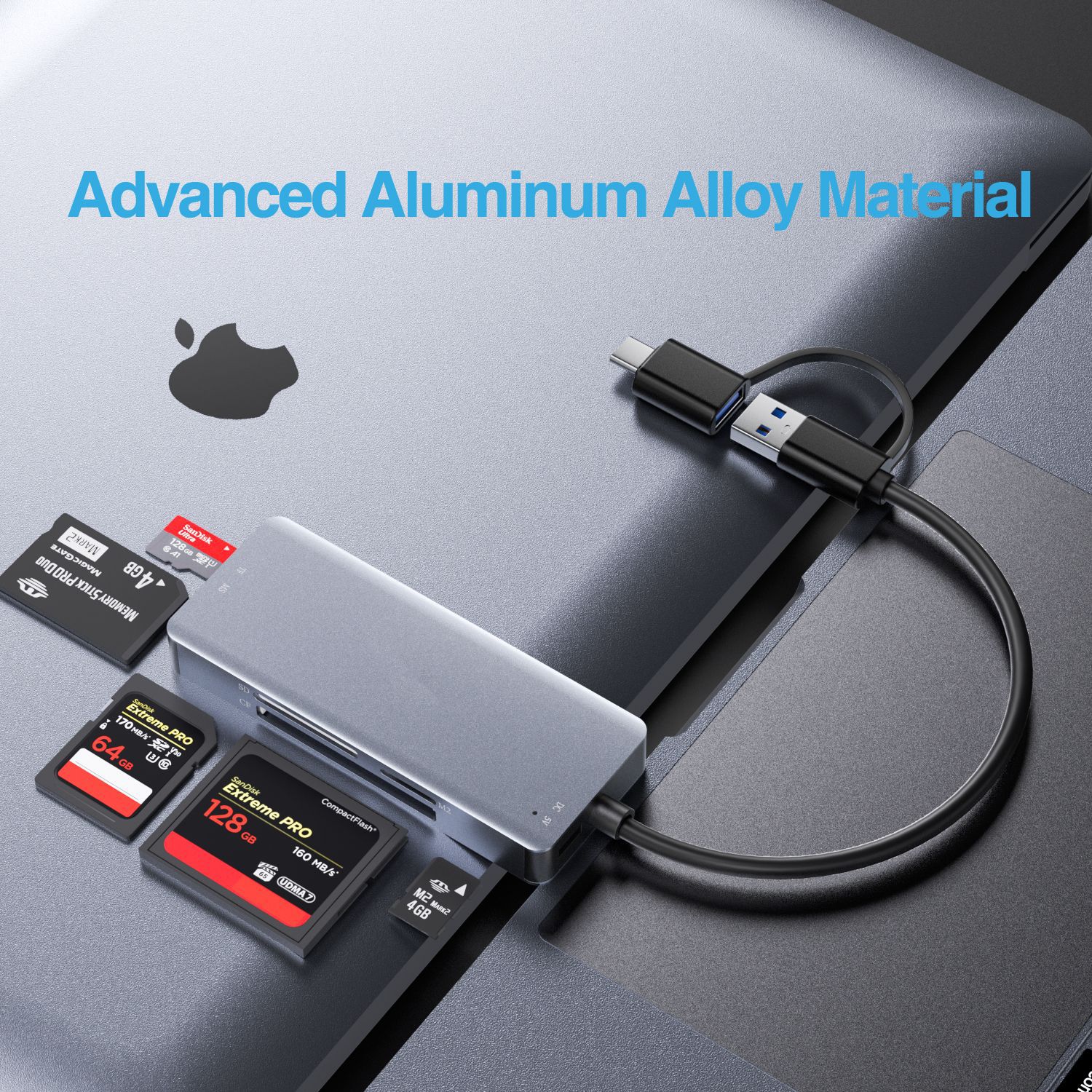 The USB3.0 type c all-in-one card reader is compatible with Huawei, Xiaomi and Apple 15/16 PRO MAX Application Scenario