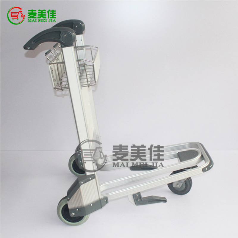 MJ-AAT03 wholesale airport trolley, aluminum alloy airport trolley, high-speed railway station luggage trolley, aluminum alloy luggage trolley details Picture