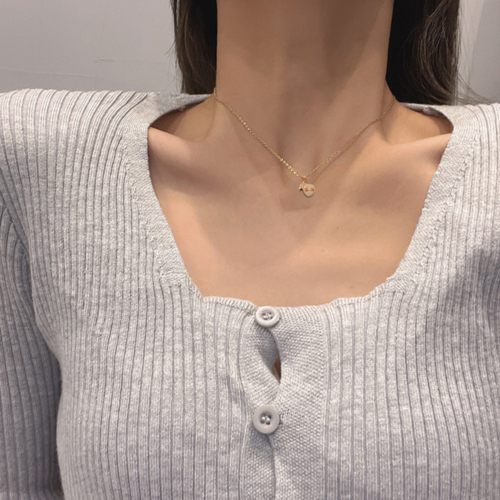 Lucky New Year money bag titanium steel necklace wholesale, non-fading design sense collarbone chain, 2024 new style Internet celebrity necklace Application Scenario