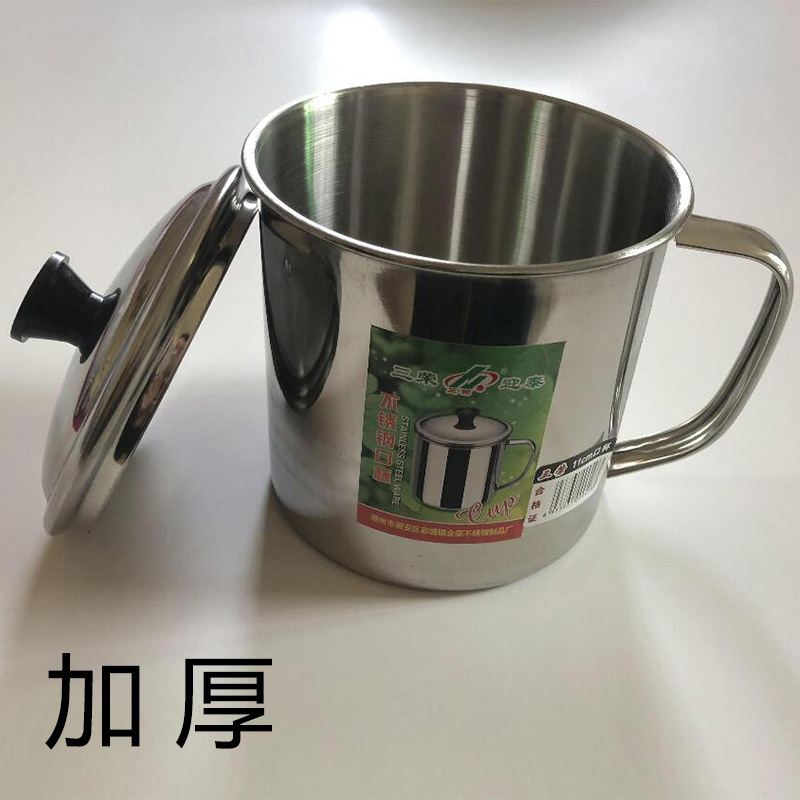 Stainless steel cups with handles and LIDS, student and children's cups, mugs, water cups, gift logos details Picture