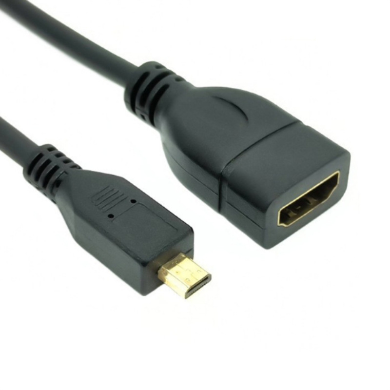 Copper 14+1 version micro hdtv to HDTV female high-definition adapter cable, HDTV female to micro male extension cable Item Picture