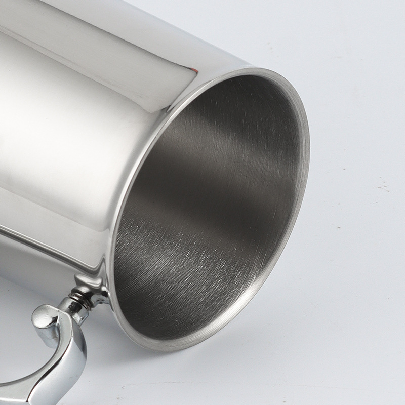 Stainless steel 304 beer mugs, double-layered cocktail cups, European flame cups, pouring cups, cross-border cold drink cups for foreign trade Specification drawing