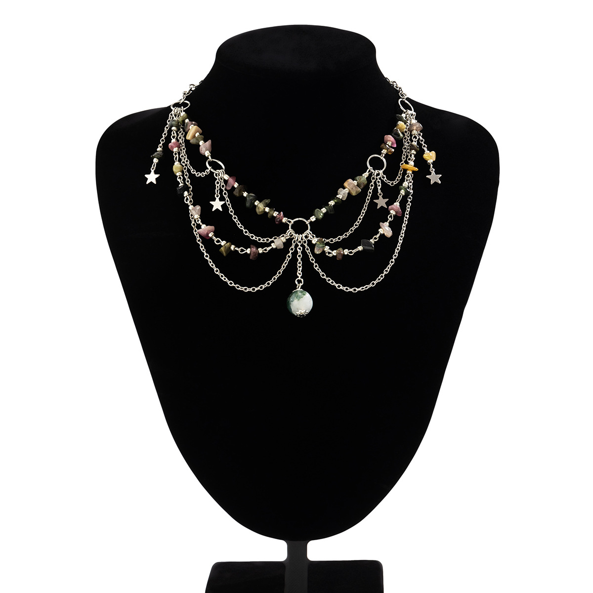 A cross-border jewelry necklace from Europe and America with a unique beaded design, sweet and cool y2k butterfly choker, and a thousand seal style dopamine necklace Item Picture
