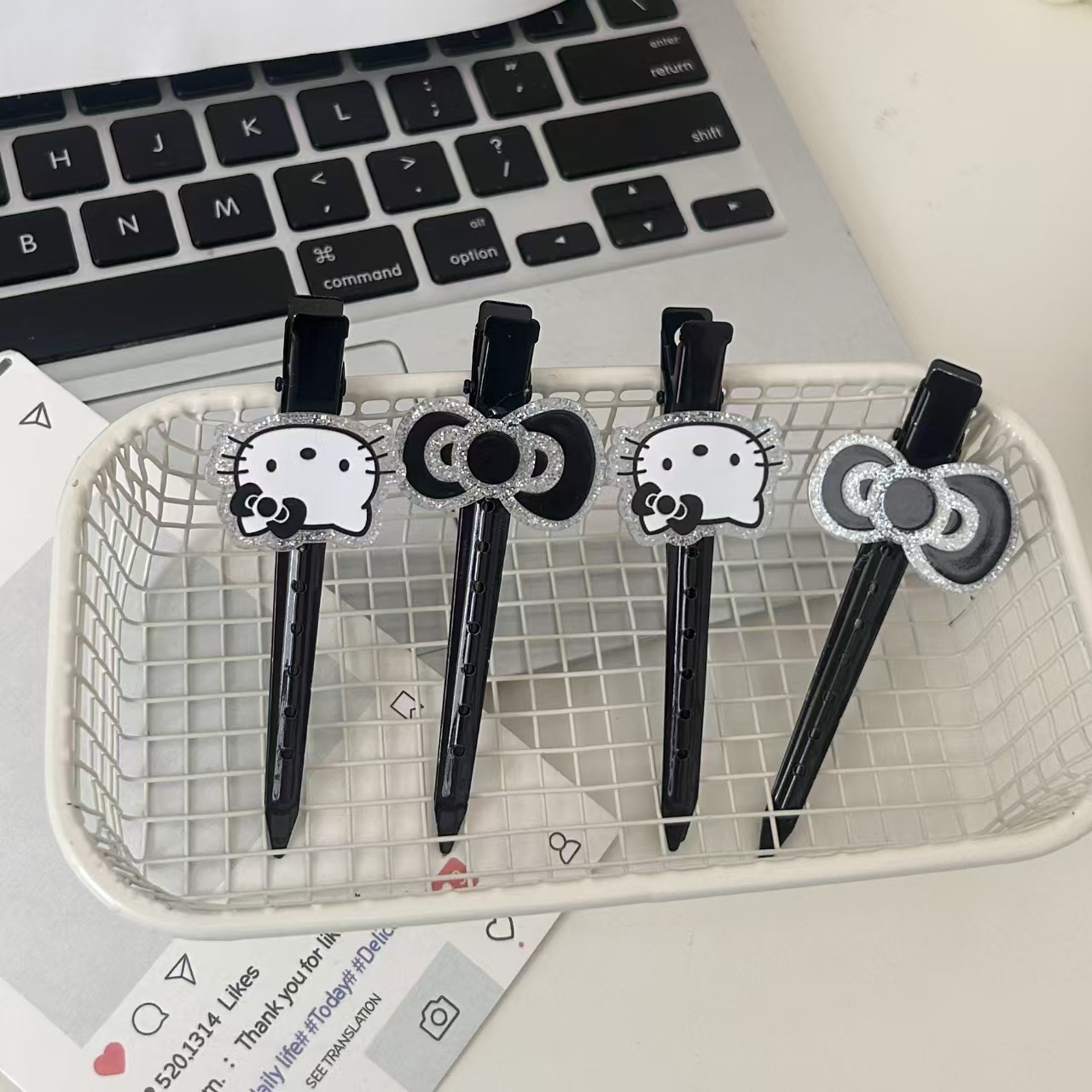 Sweet and cool, hot girl, cat hairpin, women's ins, high-end style, bangs clip, duckbill straight clip, fluffy side hairpin, hair accessory Specification drawing