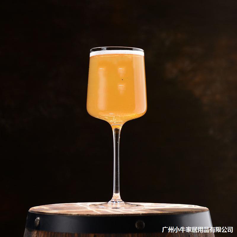 Wholesale of creative straight red wine glasses, glass beer glasses, highball glasses, champagne glasses and personalized sparkling juice glasses details Picture