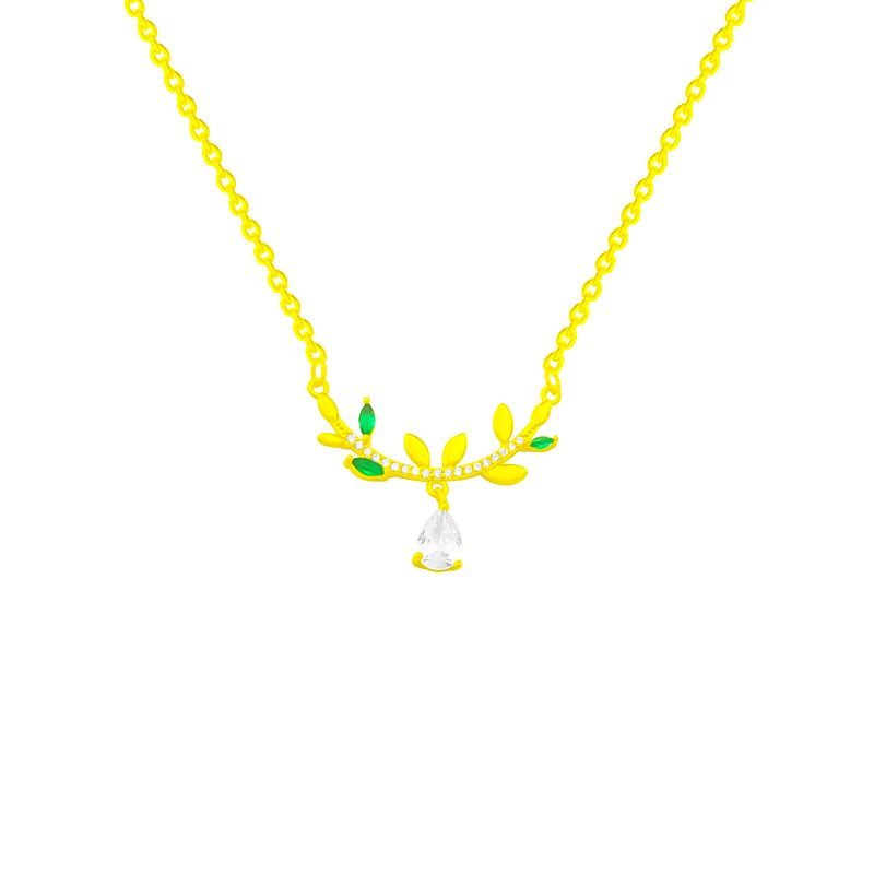 Forest-style fairy antler necklace accessory, a high-end and light luxury necklace for women, a sweet and fashionable titanium steel collarbone chain from South Korea Item Picture