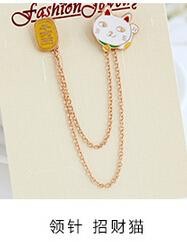 Z31 Korean version accessories: Lively and cute Mount Fuji Planet, fried egg, Maneki Neko, Cloud collar, brooch and pin Specification drawing