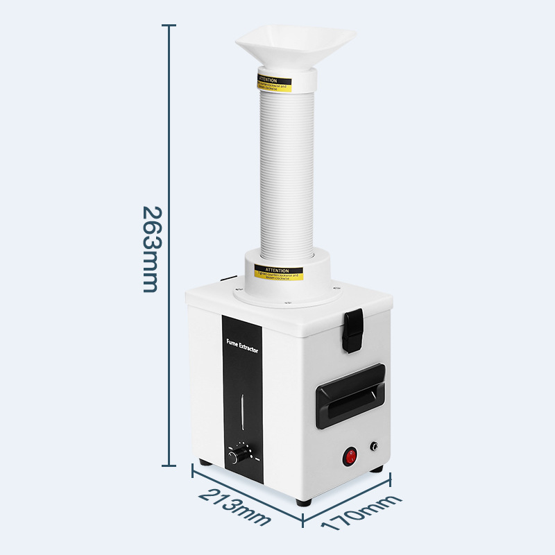 Indoor welding fume filter, smoke purifier, soldering iron, soldering, household small laser marking, laser engraving Specification drawing