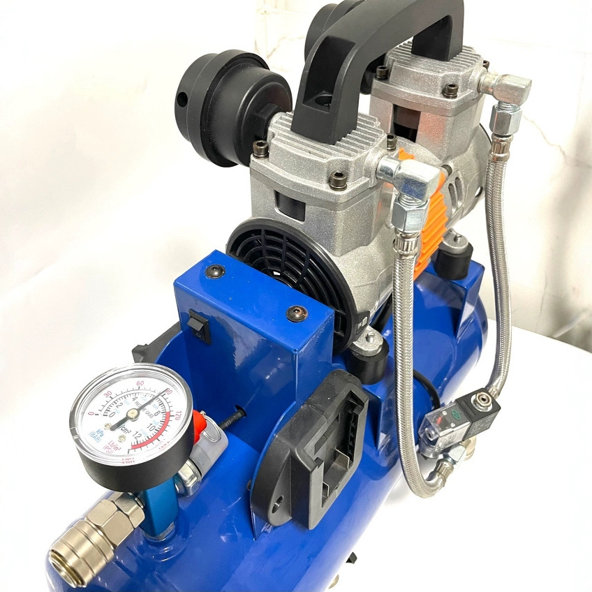 Cross-border foreign trade Makita model lithium battery air compressor, small portable rechargeable dual-cylinder dual-battery air compressor details Picture
