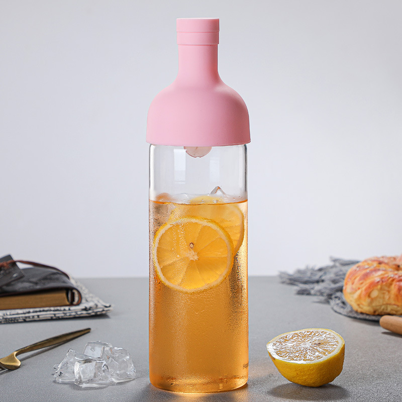 Glass cold brew pot, cold brew bottle, cold brew ice brew cup, popular fruit tea filter, silicone lid teapot, portable cup, glass cup details Picture