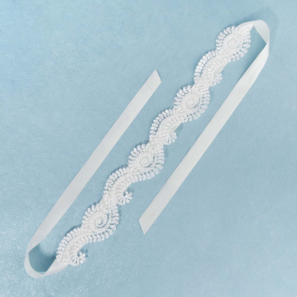Korean-style bride's hair accessory, fabric lace headband, super fairy-like satin headband, retro wedding dress photo accessory headband Specification drawing