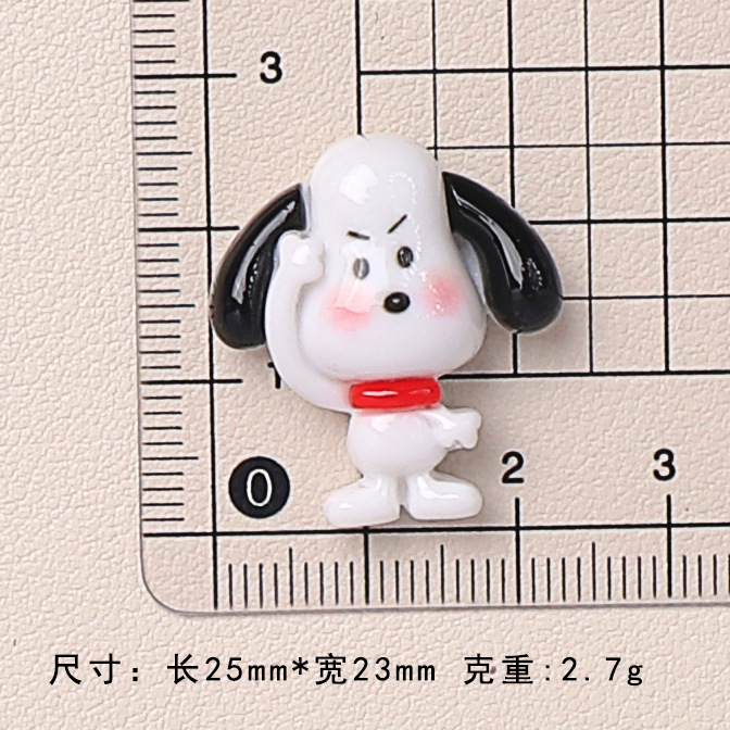 Shiny and playful little puppy resin cartoon trinkets, diy hair clips, headwear, phone cases and accessory materials batch details Picture