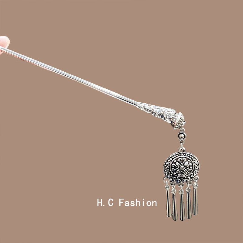 Xu Me Dazzlingly, Zhao Lusi and Xu Yan's same style tassel hairpin, a female minority style hairpin, a new Chinese-style coiled hairpin details Picture
