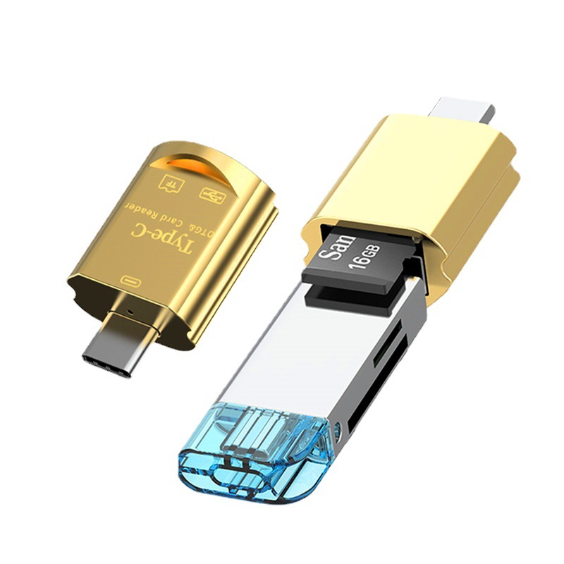 Multifunctional mobile phone card reader type C card reader OTG adapter 2-in-1 OTG supports TF card USB flash drive Item Picture